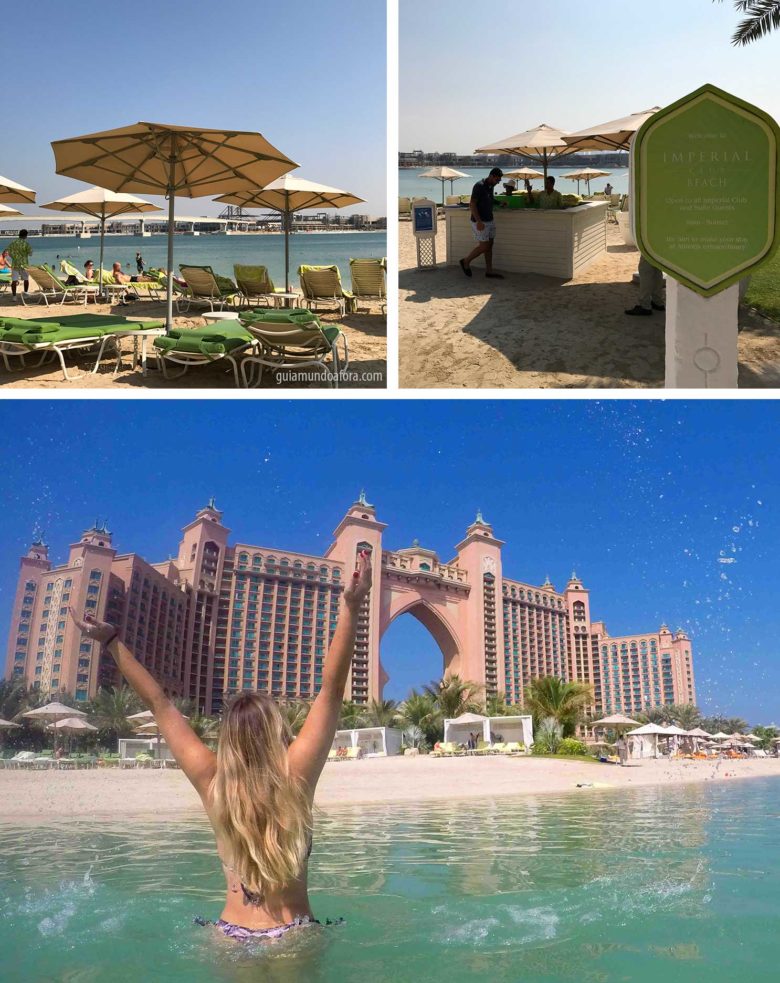 Praia privado do Atlantis em Dubai