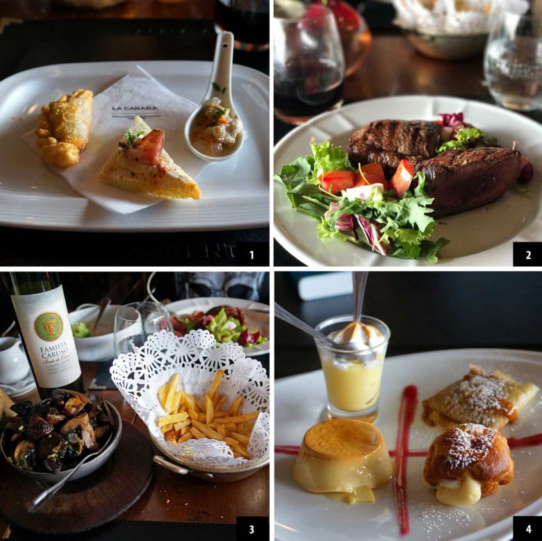 comidas do La Cabaña em Buenos Aires