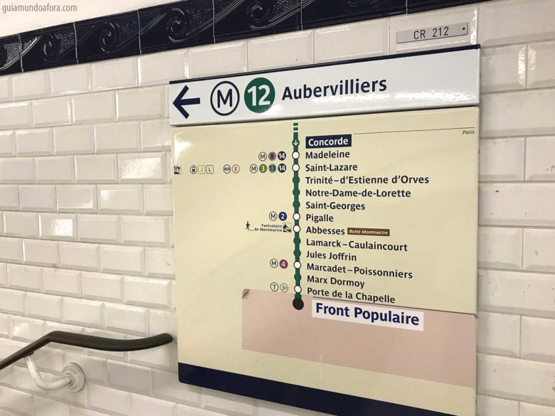 placa de transporte em Paris