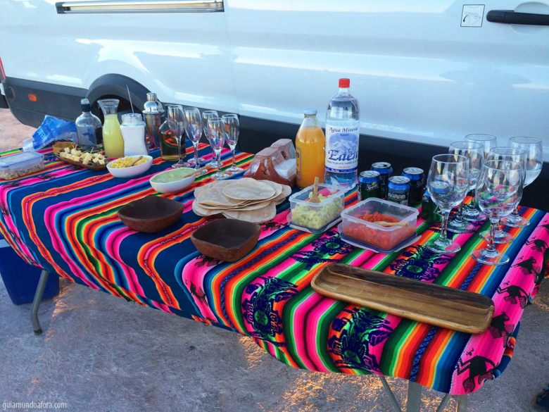 Lanche na Laguna Cejar