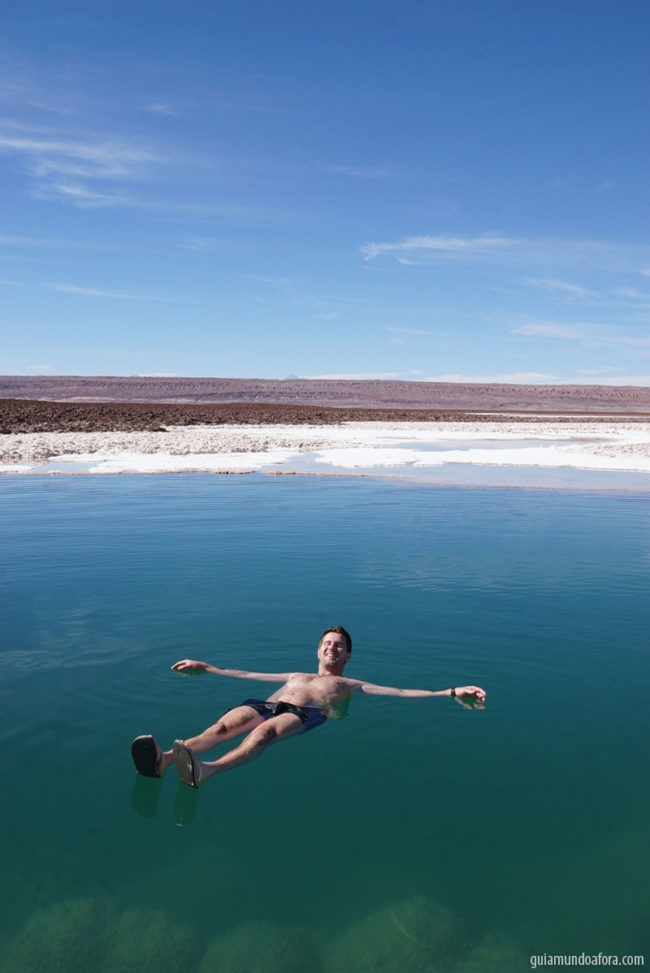 flutuando nas Lagunas escondidas