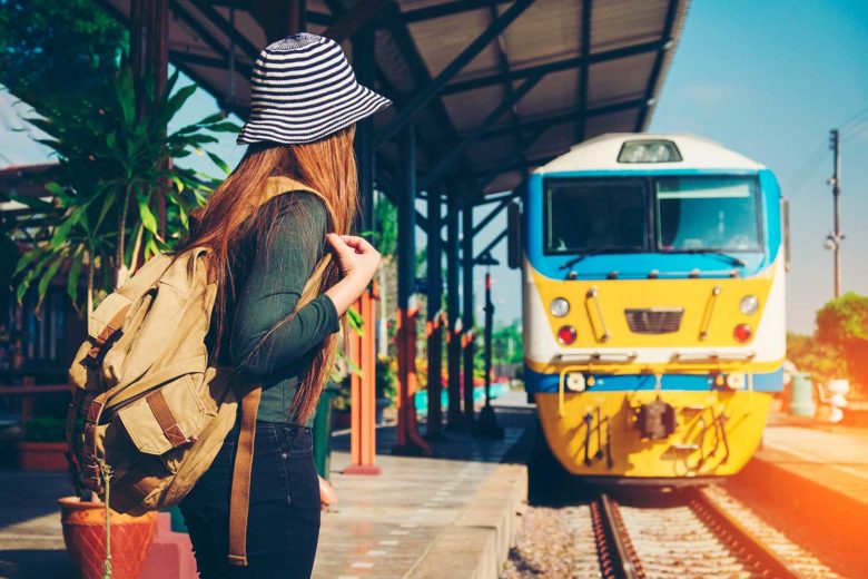 viagem de trem na Europa
