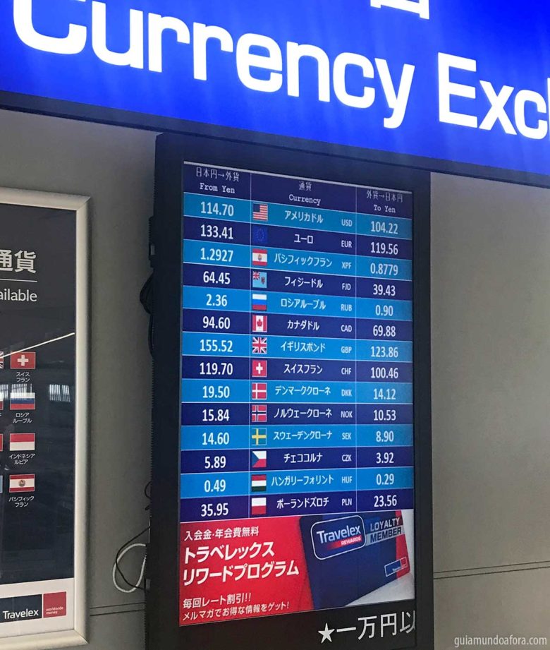 cotação yen aeroporto